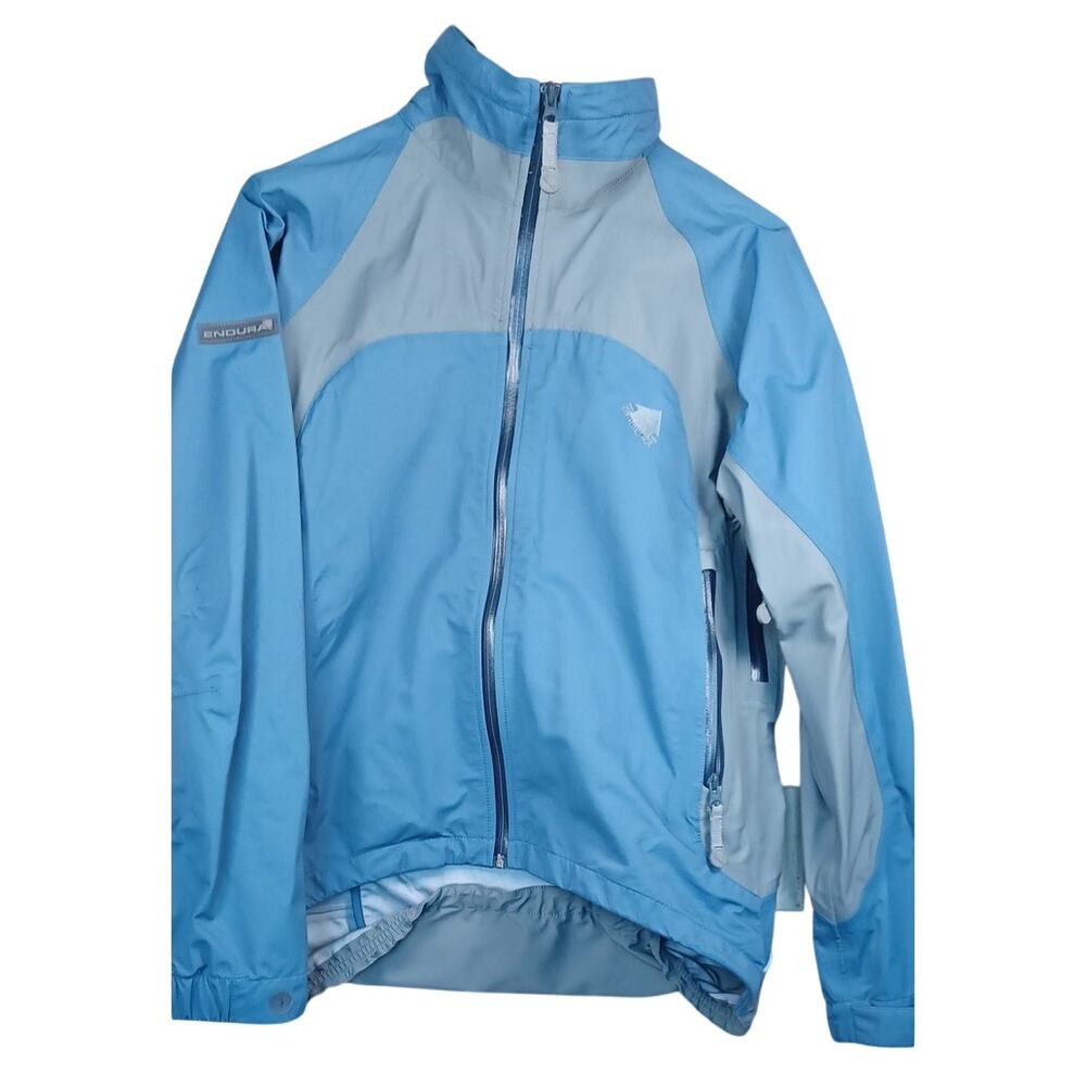 Endura Gridlock Womens Sky Blue Waterproof Cycling Jacket Size Large Performance